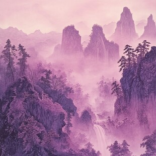 梦幻紫韵山水间