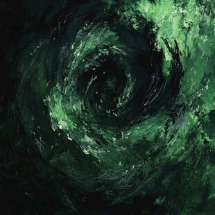 绿色旋涡抽象艺术图案