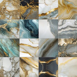 多样奢华大理石纹理集合