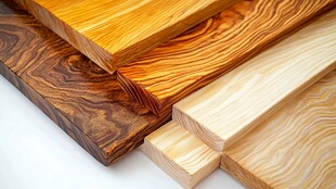 多样木材板材展示