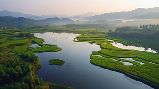 田园水乡风光如画