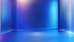 梦幻蓝紫渐变科技风空间