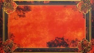 古典红底花纹边框背景图