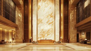 豪华大气的酒店大堂空间
