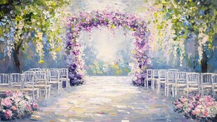 梦幻花园婚礼仪式场景