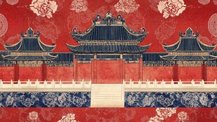 中式古典建筑精美插画