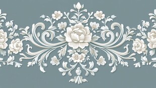 欧式花卉装饰纹样图案