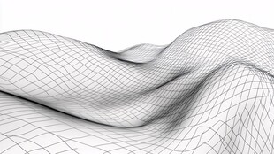 线条勾勒的抽象网格地形