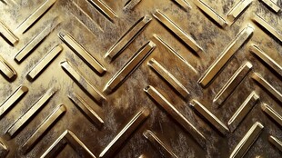 金属菱形花纹板特写