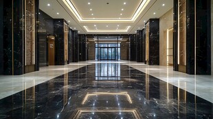 豪华大气的现代酒店大堂