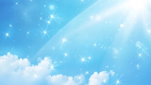 梦幻蓝天繁星云朵背景图