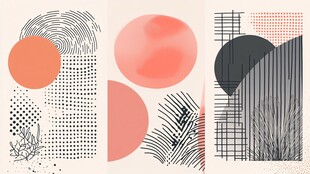 几何抽象艺术图案集合