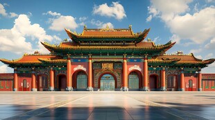 中式古典宫殿建筑景观