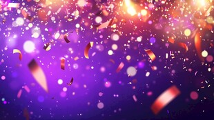 梦幻紫色庆典五彩纸屑背景