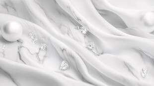 珍珠钻石点缀柔滑织物