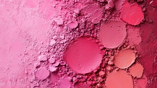 缤纷粉系眼影粉末特写