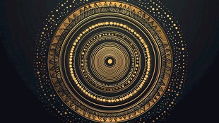 金色神秘曼陀罗图案设计