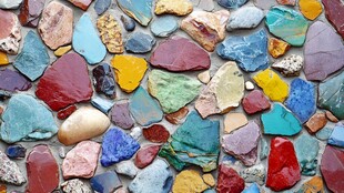 彩色碎石拼贴墙面纹理