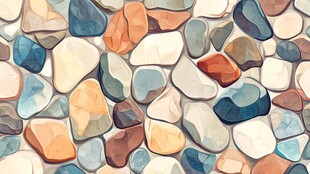 多彩鹅卵石纹理背景图