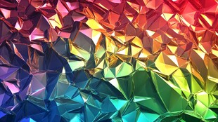 炫彩多边形几何抽象背景