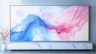 抽象水墨风电视背景装饰画