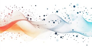 彩色波浪抽象背景图案