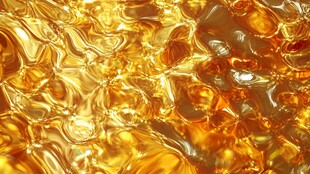 金色流动质感液体纹理