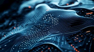 科技感数字波形背景画面