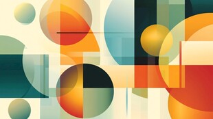 几何抽象多彩图形艺术