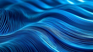 蓝色动感波纹抽象背景图