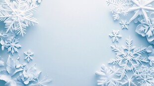 冬日雪花装饰背景图