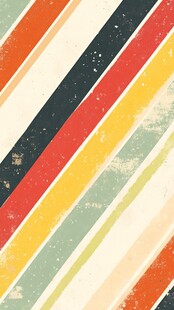 复古多彩斜条纹背景图案
