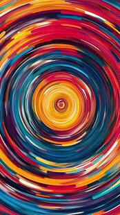 色彩斑斓的抽象旋涡图案