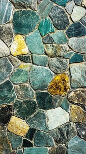 多彩拼接石墙面纹理