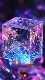 梦幻炫彩冰晶立方体