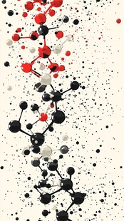 分子结构艺术抽象图
