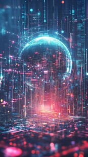 未来数字世界科技景观