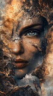 神秘面孔与自然元素融合