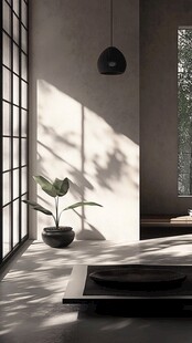 日式静谧室内空间一角