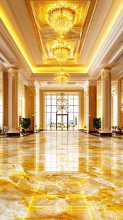 奢华大气的酒店大堂空间