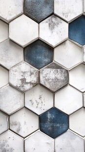 复古风六边形瓷砖墙面