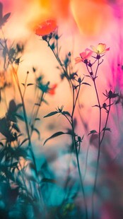 梦幻花卉光影美景