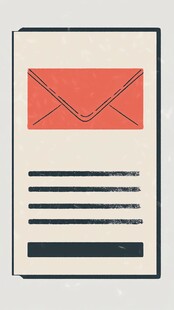 红色信封图案的简约设计