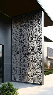 现代镂空雕花墙面装饰