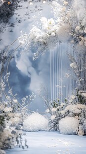 梦幻冰雪主题浪漫婚礼场景