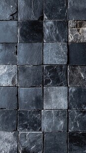 黑色石砖拼接纹理图案