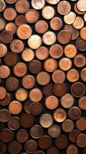 铜币阵列 复古质感画面