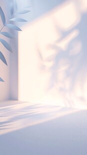 窗边光影与叶的静谧时刻