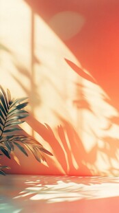 阳光下的植物光影之美