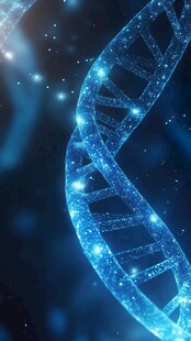 蓝色梦幻DNA双螺旋结构